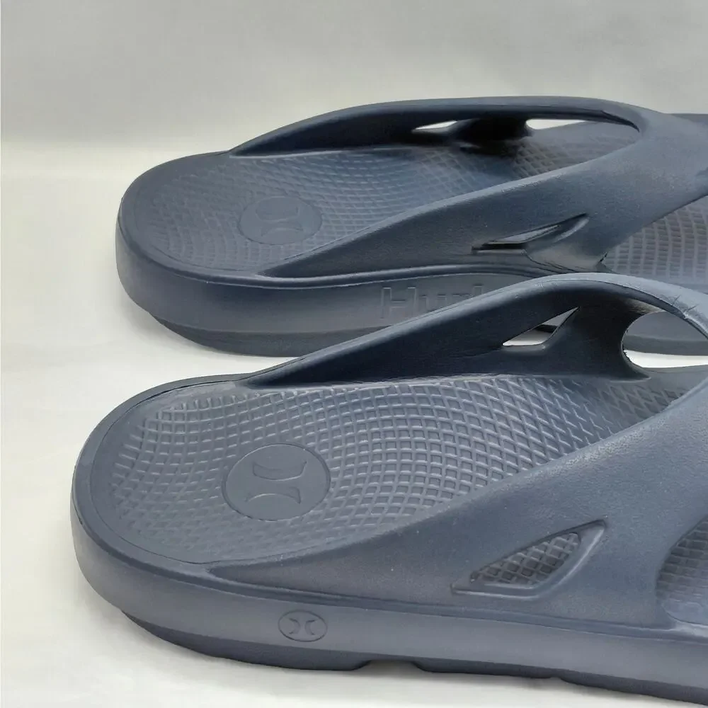 Hurley Men's Injection Flip-Flop Thong Sandals Size 11 Blue Casual Beach Shoes